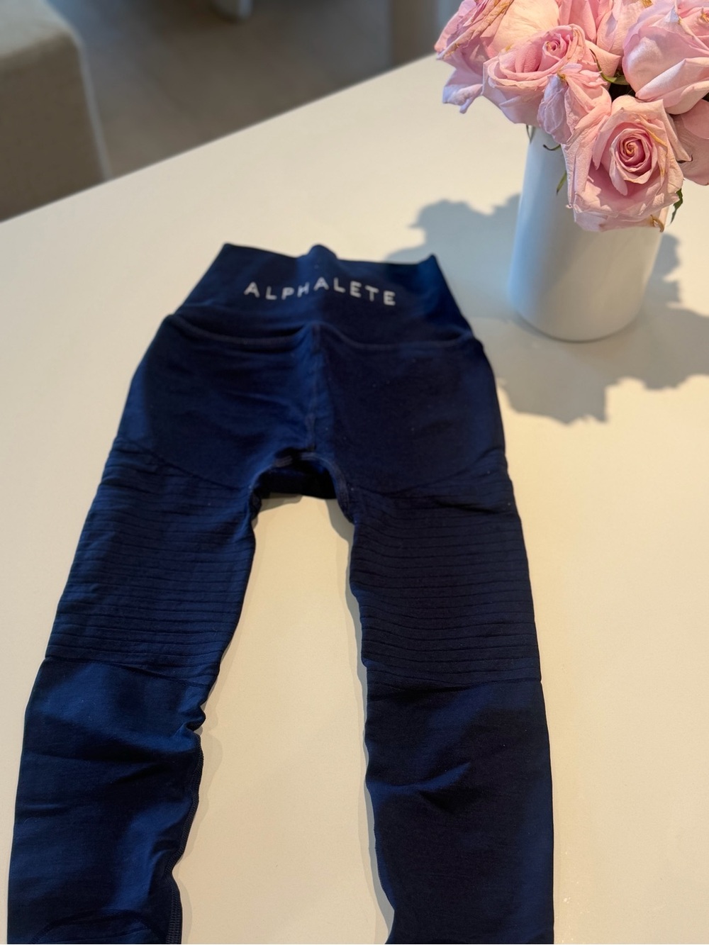 Alphalete Navy Seam Detail Leggings
